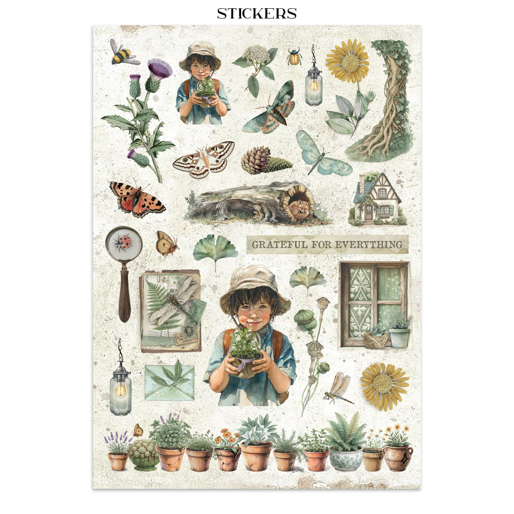 Stamperia – Junk Journal – adesivi, ritagli e sfondi - Herbarium Silvae - immagine 20
