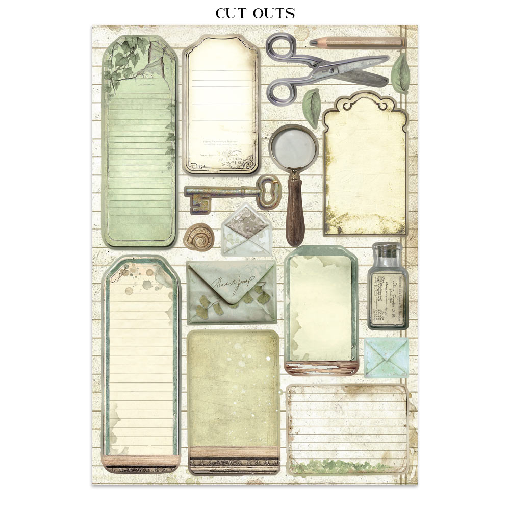 Stamperia – Junk Journal – adesivi, ritagli e sfondi - Herbarium Silvae - immagine 28