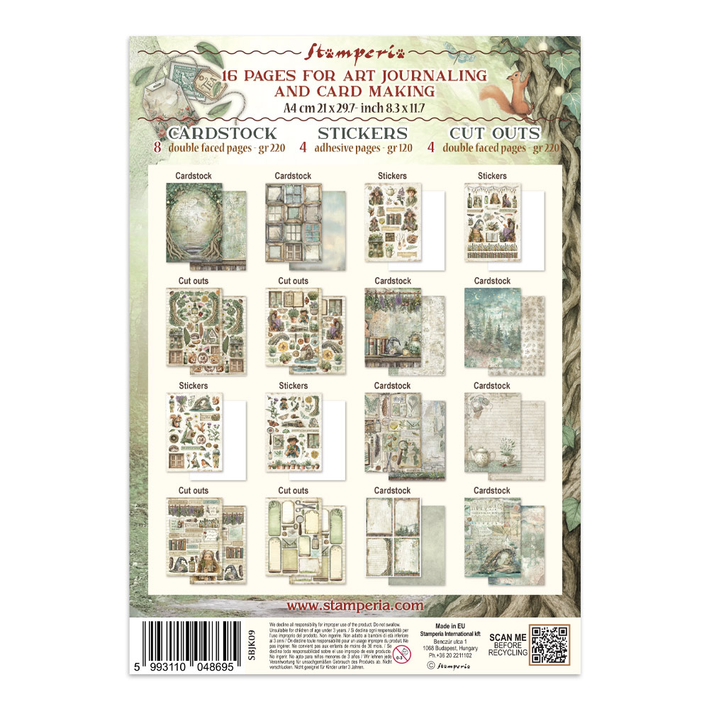 Stamperia – Junk Journal – adesivi, ritagli e sfondi - Herbarium Silvae - immagine 36
