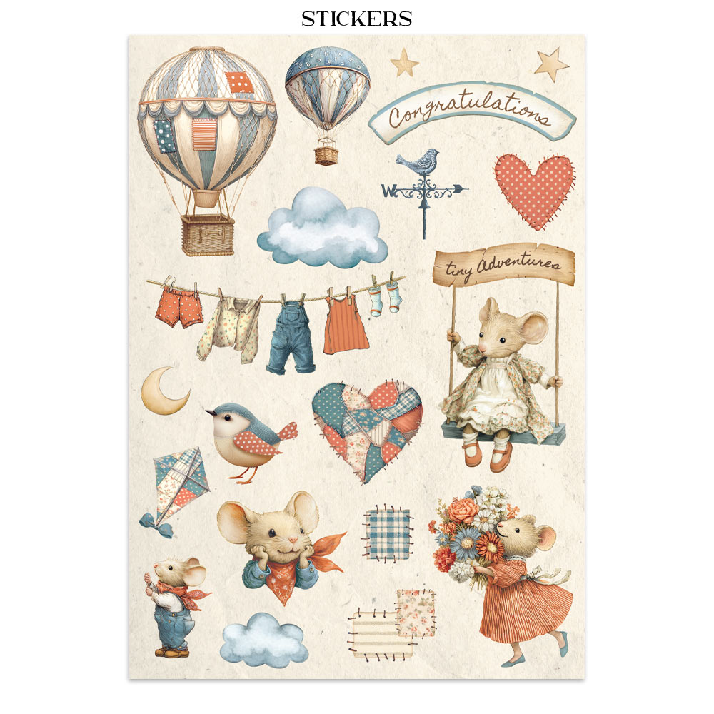Stamperia – Junk Journal – adesivi, ritagli e sfondi - Family - immagine 9