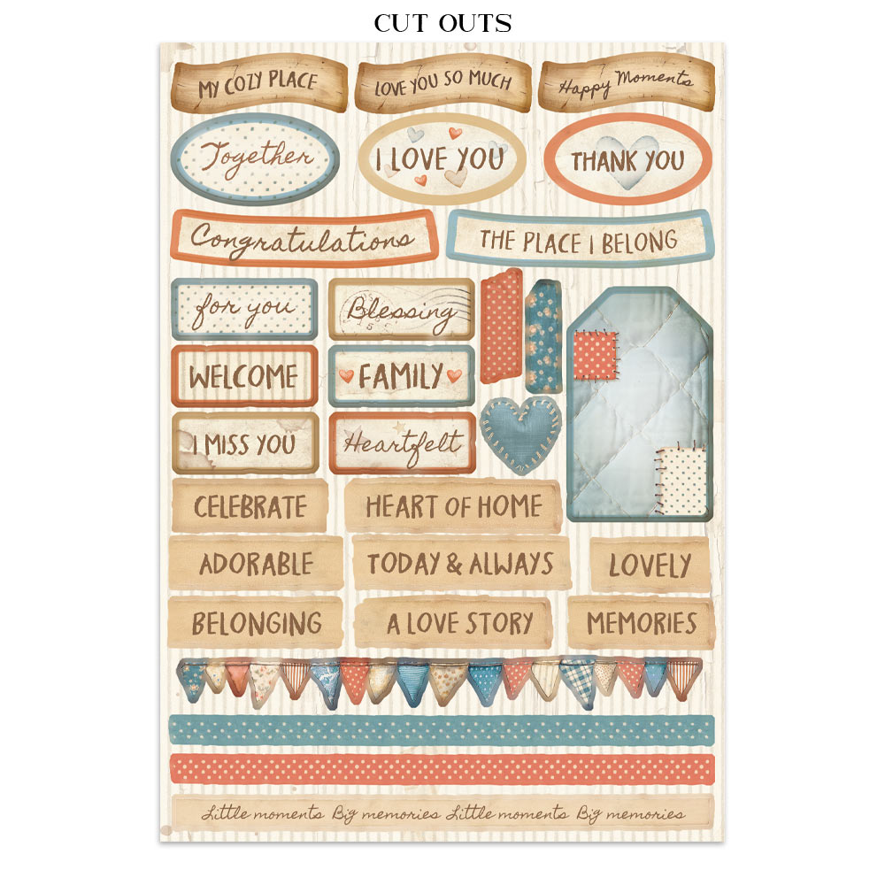 Stamperia – Junk Journal – adesivi, ritagli e sfondi - Family - immagine 11