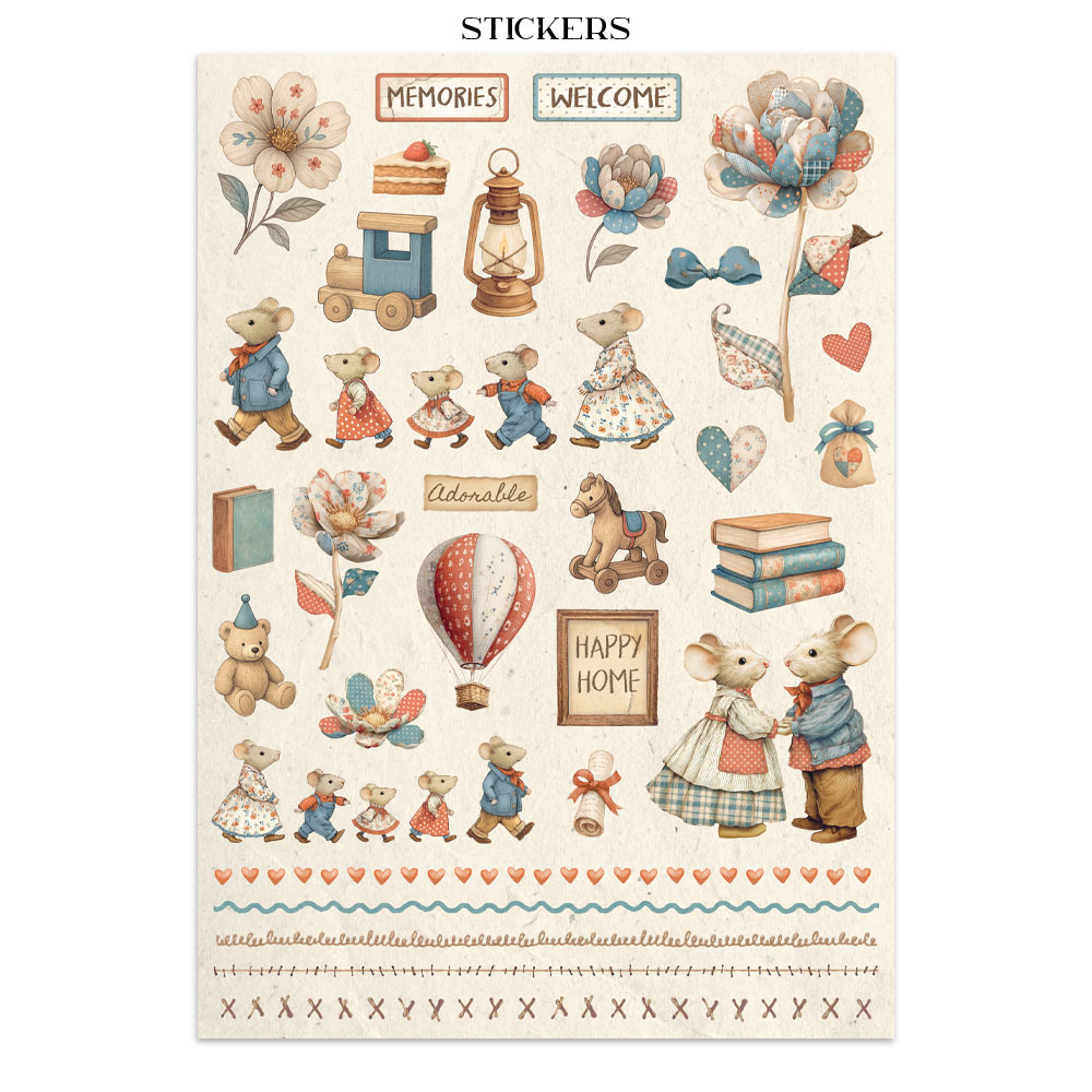 Stamperia – Junk Journal – adesivi, ritagli e sfondi - Family - immagine 19