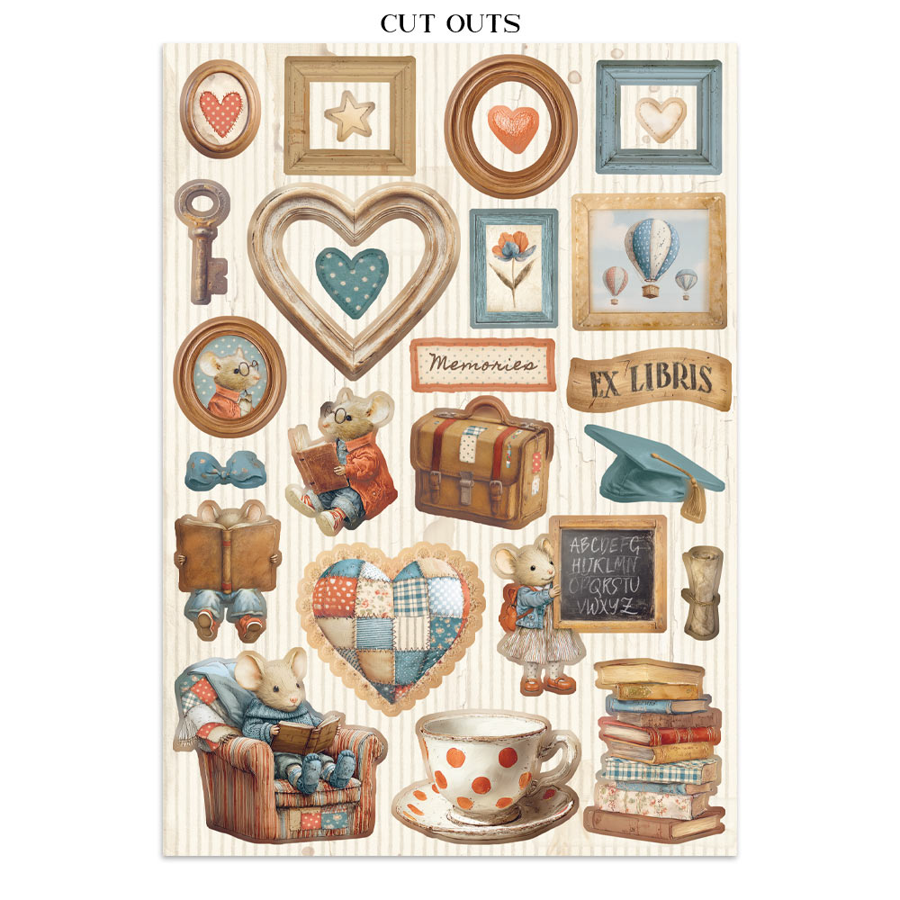 Stamperia – Junk Journal – adesivi, ritagli e sfondi - Family - immagine 27