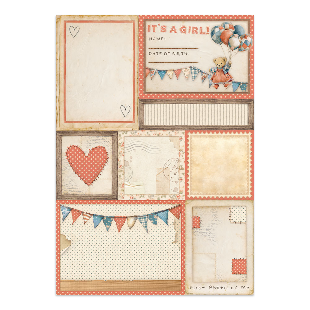 Stamperia – Junk Journal – adesivi, ritagli e sfondi - Baby - immagine 4