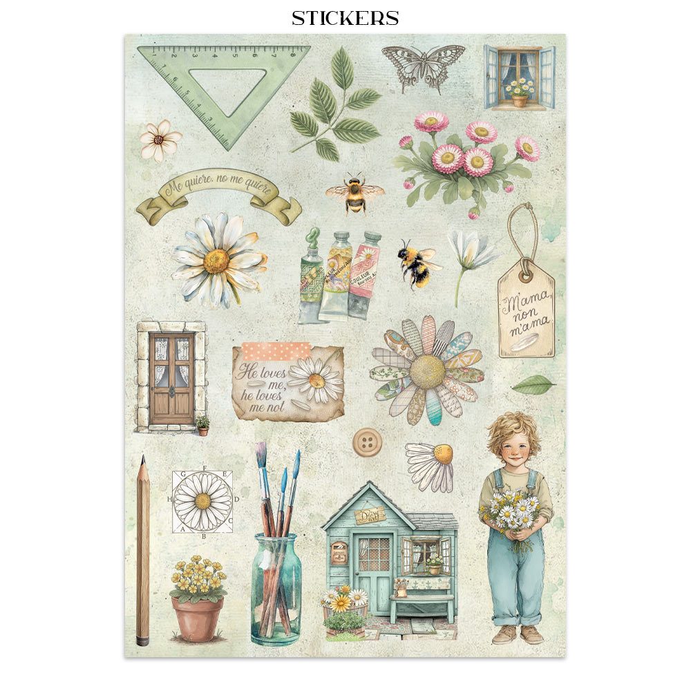 Stamperia – Junk Journal – adesivi, ritagli e sfondi - Daisy Art - immagine 9