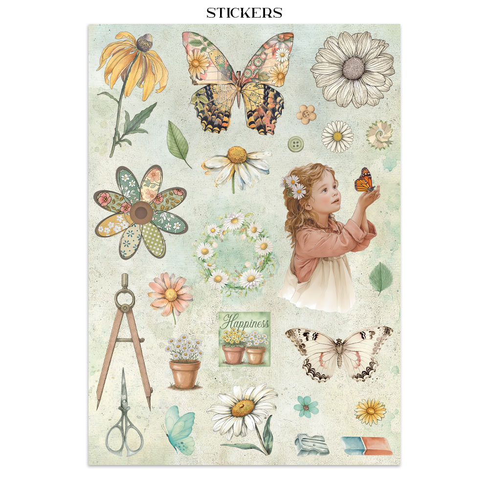 Stamperia – Junk Journal – adesivi, ritagli e sfondi - Daisy Art - immagine 10
