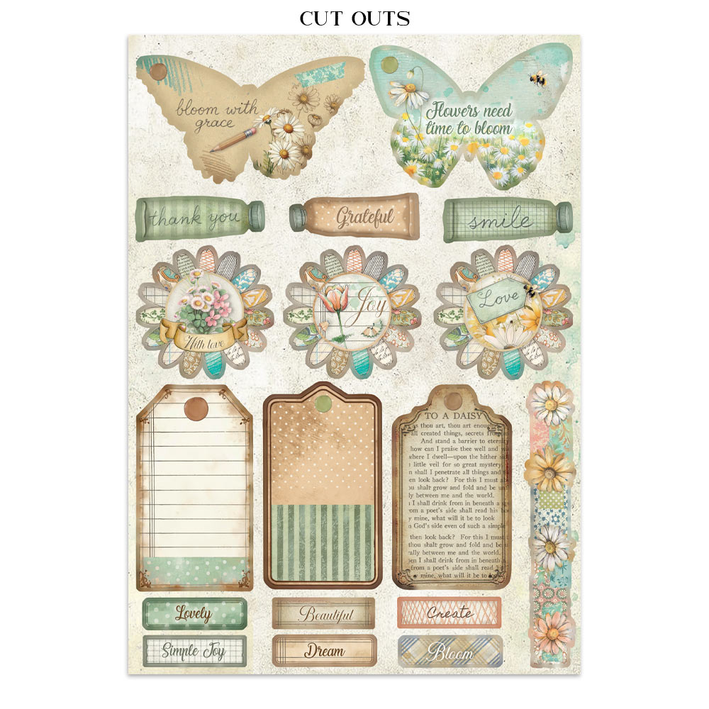 Stamperia – Junk Journal – adesivi, ritagli e sfondi - Daisy Art - immagine 11