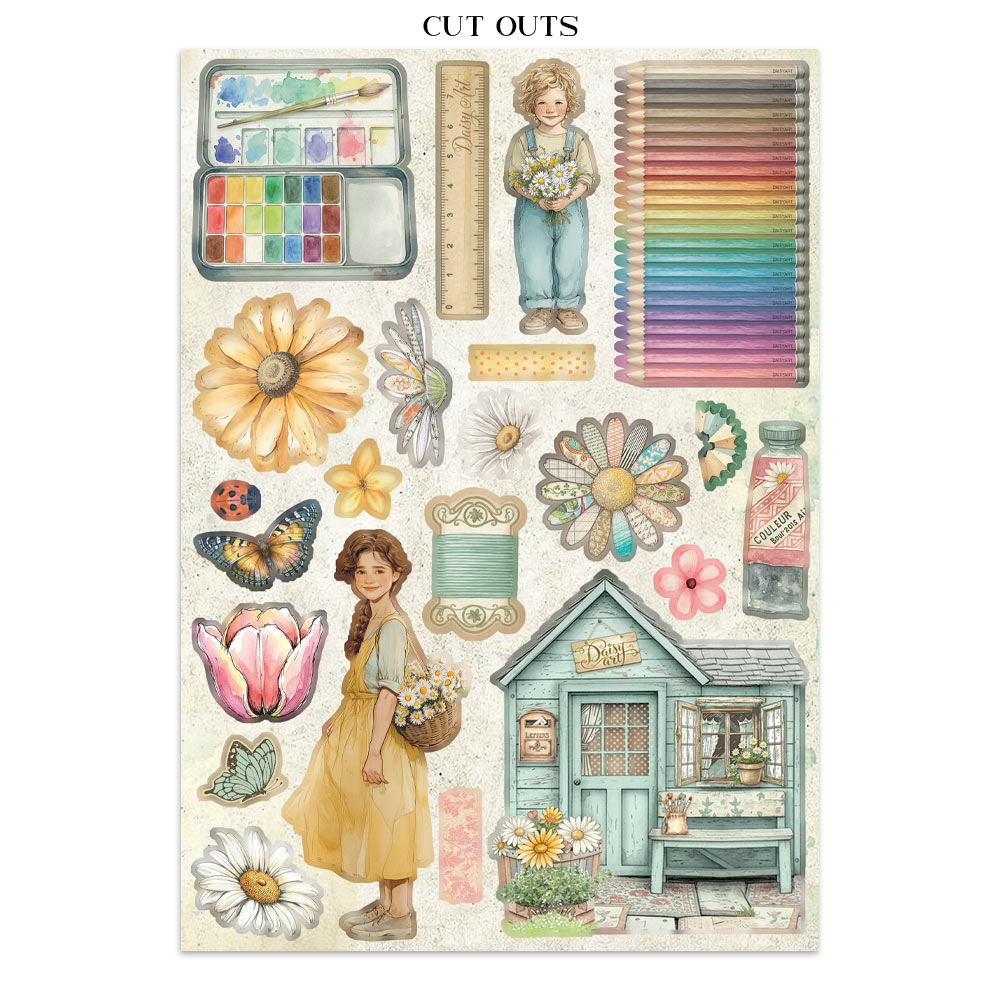 Stamperia – Junk Journal – adesivi, ritagli e sfondi - Daisy Art - immagine 12