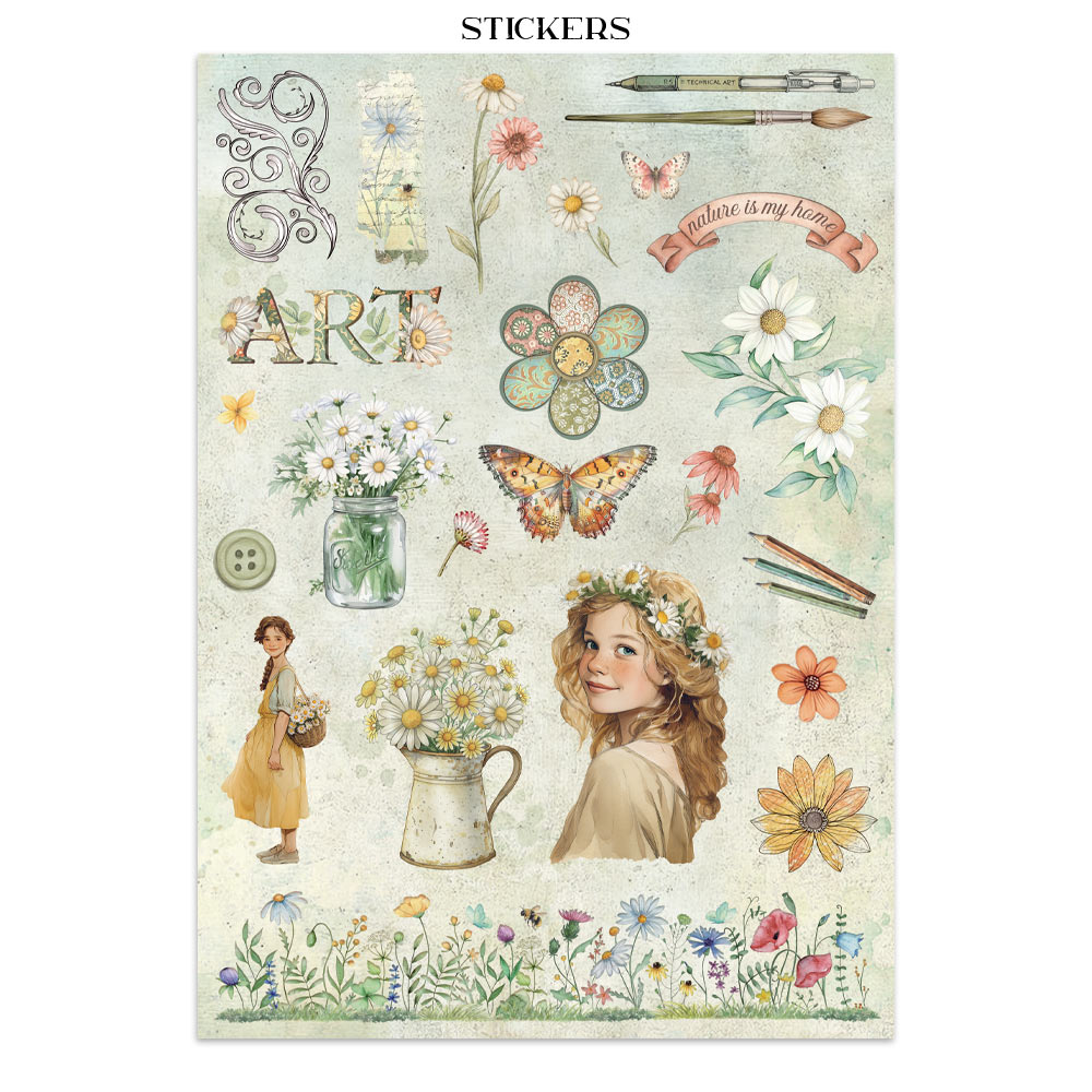 Stamperia – Junk Journal – adesivi, ritagli e sfondi - Daisy Art - immagine 19