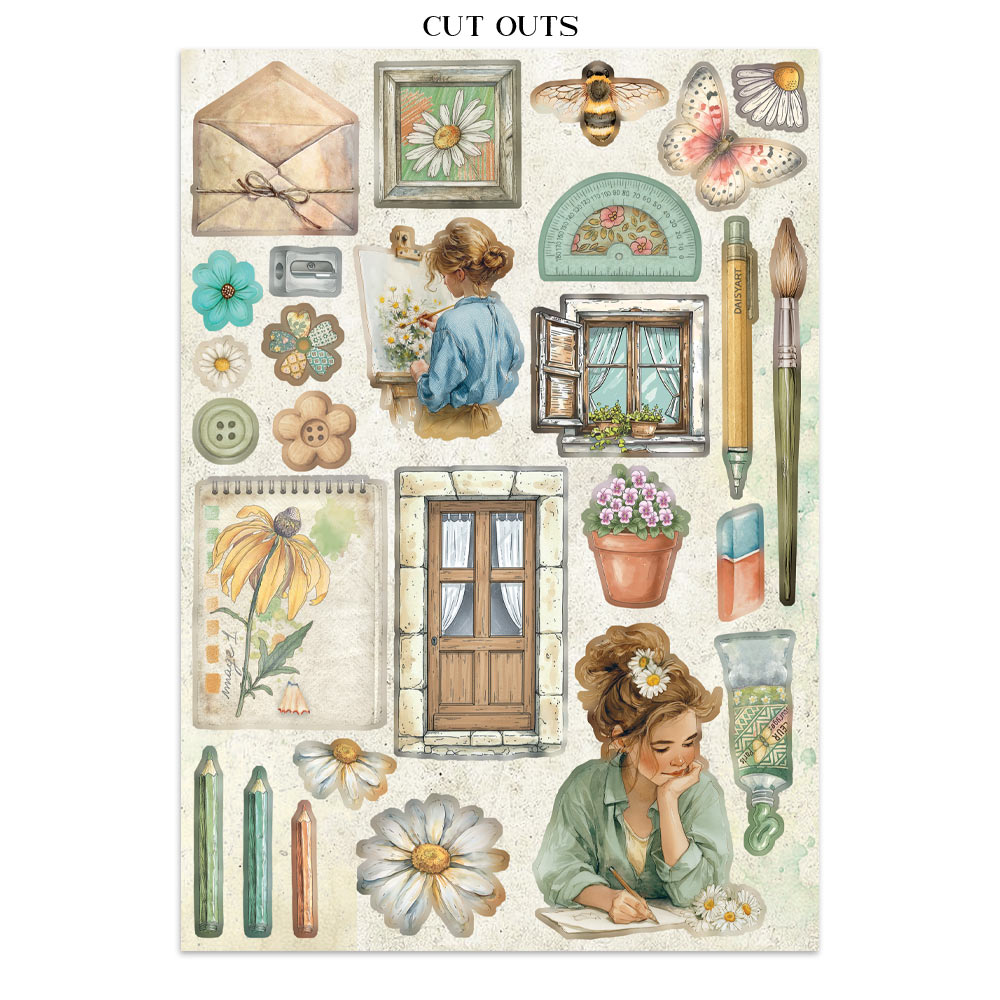 Stamperia – Junk Journal – adesivi, ritagli e sfondi - Daisy Art - immagine 28