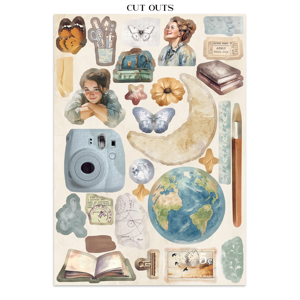 Stamperia – Junk Journal – adesivi, ritagli e sfondi - Secret Diary - immagine 11