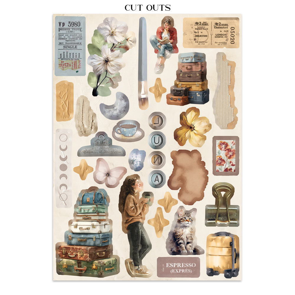 Stamperia – Junk Journal – adesivi, ritagli e sfondi - Secret Diary - immagine 12