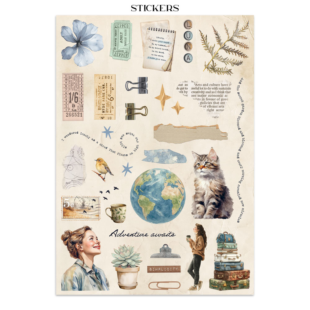 Stamperia – Junk Journal – adesivi, ritagli e sfondi - Secret Diary - immagine 20