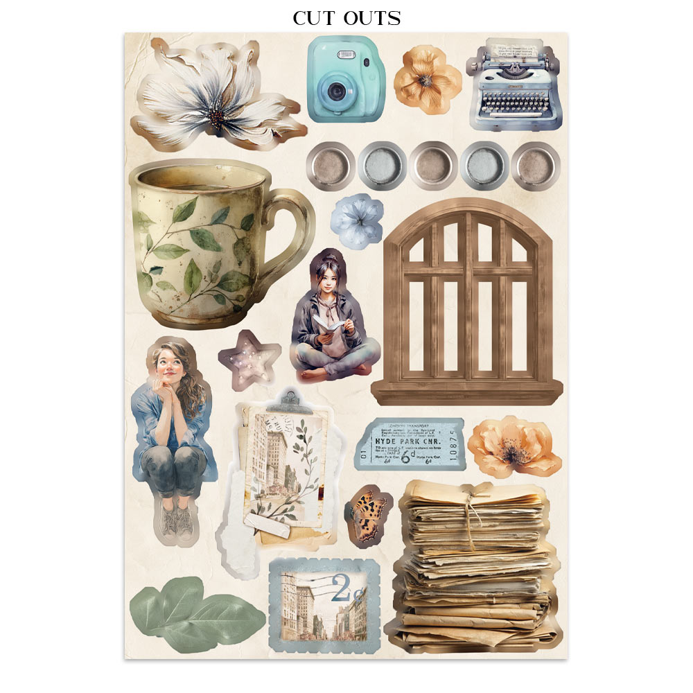 Stamperia – Junk Journal – adesivi, ritagli e sfondi - Secret Diary - immagine 27