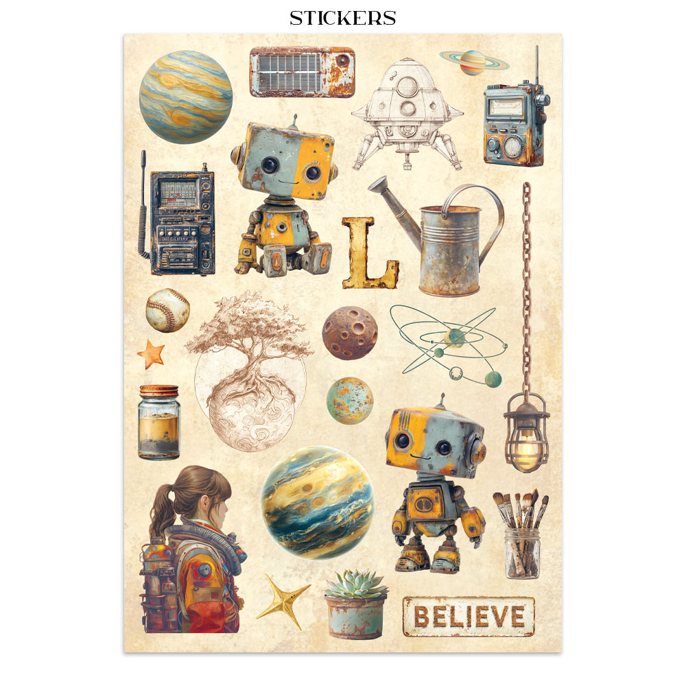 Stamperia – Junk Journal – adesivi, ritagli e sfondi - A new Beginning - immagine 8