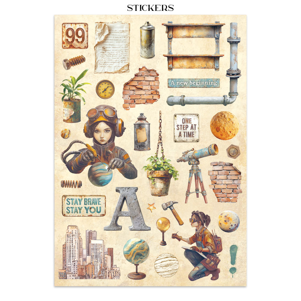 Stamperia – Junk Journal – adesivi, ritagli e sfondi - A new Beginning - immagine 9