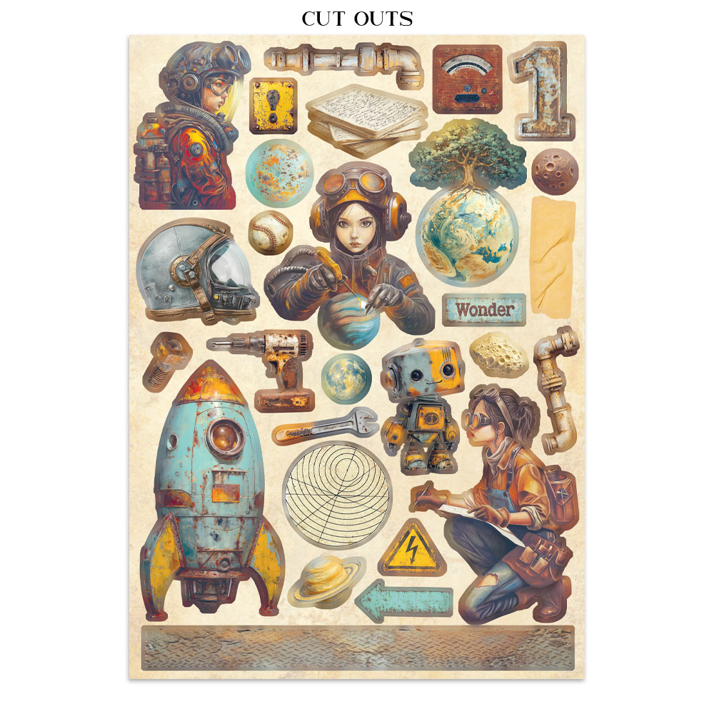 Stamperia – Junk Journal – adesivi, ritagli e sfondi - A new Beginning - immagine 11