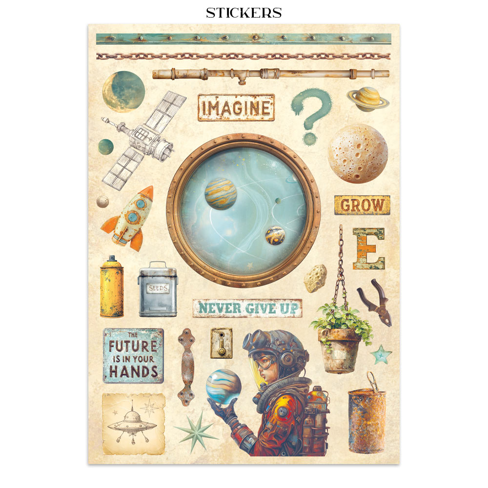 Stamperia – Junk Journal – adesivi, ritagli e sfondi - A new Beginning - immagine 18