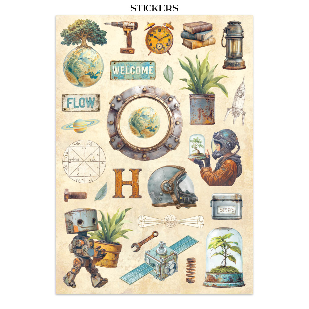 Stamperia – Junk Journal – adesivi, ritagli e sfondi - A new Beginning - immagine 19