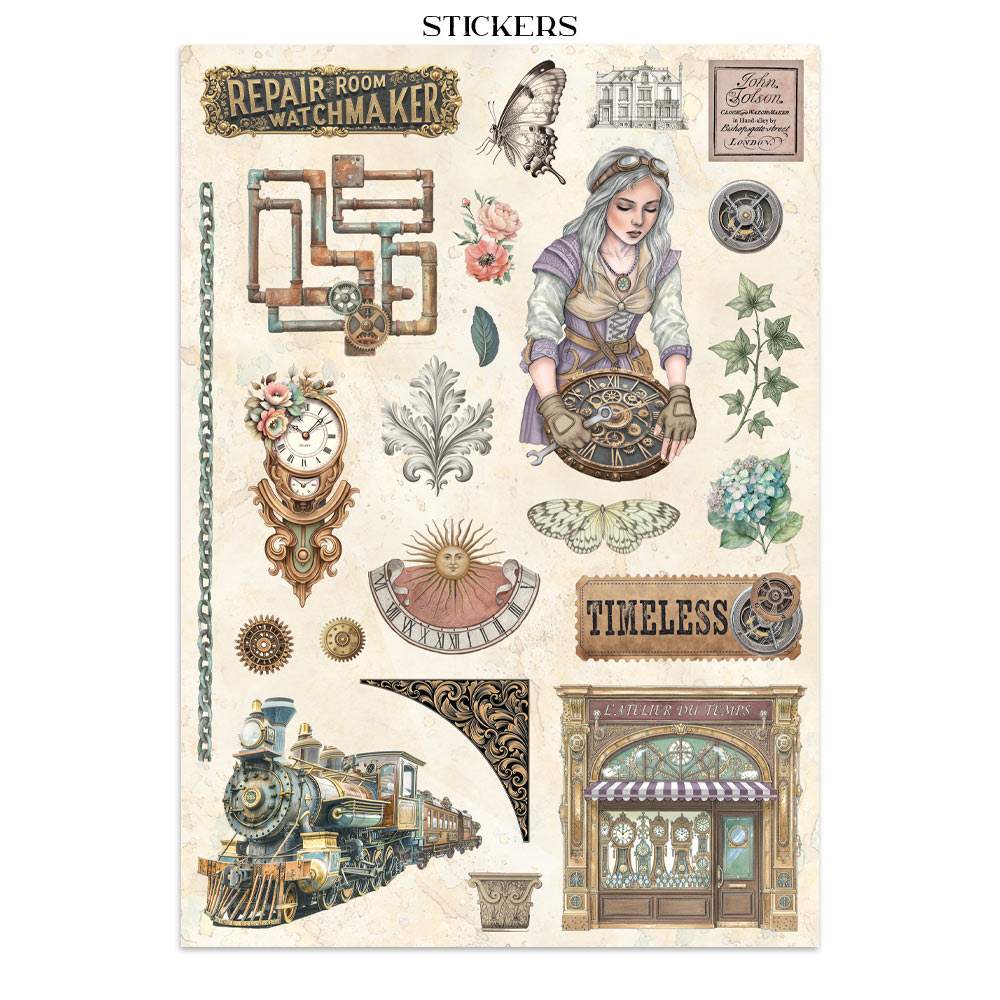Stamperia – Junk Journal – adesivi, ritagli e sfondi - Gardens of Time - immagine 10