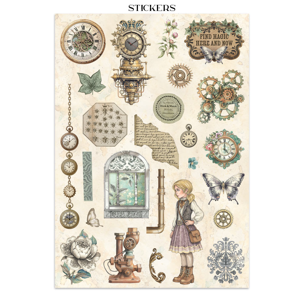 Stamperia – Junk Journal – adesivi, ritagli e sfondi - Gardens of Time - immagine 19