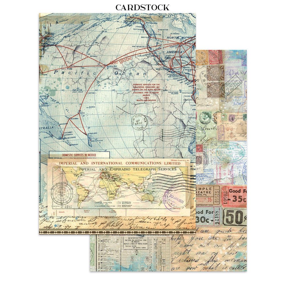 Stamperia – Junk Journal – adesivi, ritagli e sfondi - Art of Travelling - immagine 21