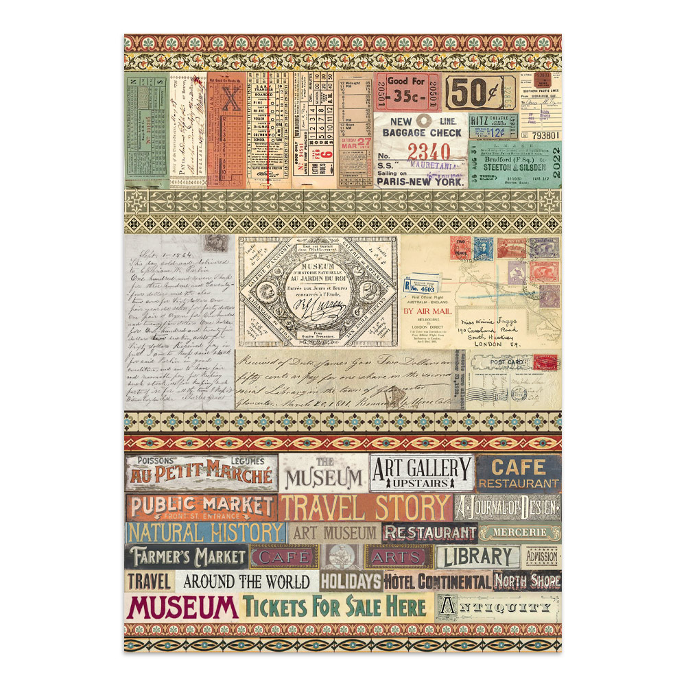 Stamperia – Junk Journal – adesivi, ritagli e sfondi - Art of Travelling - immagine 35