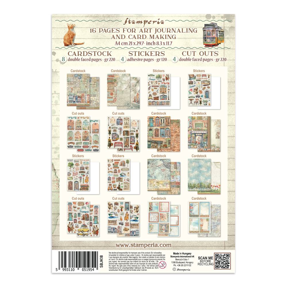 Stamperia – Junk Journal – adesivi, ritagli e sfondi - Art of Travelling - immagine 36