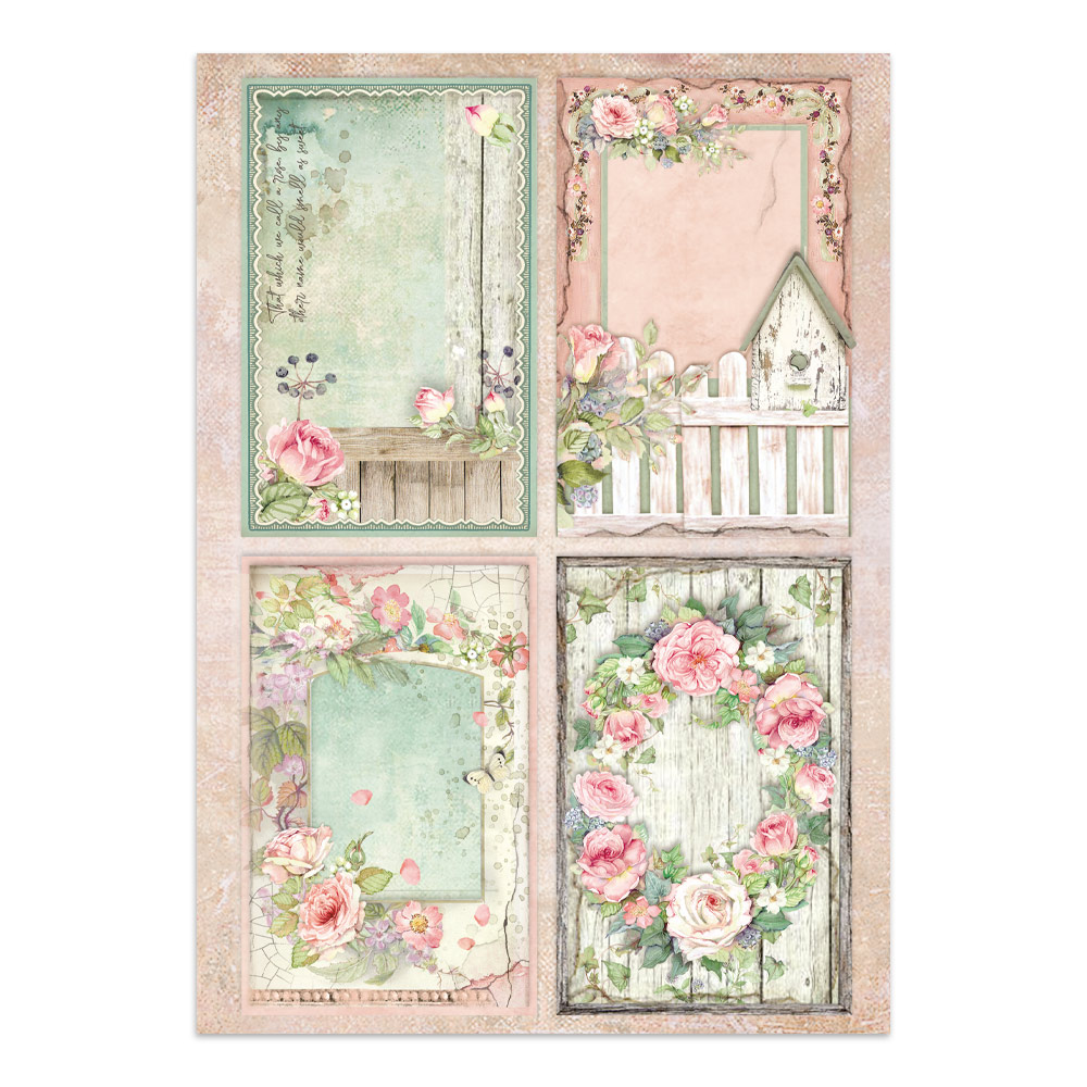 Stamperia – Junk Journal – adesivi, ritagli e sfondi - House of Roses - immagine 14