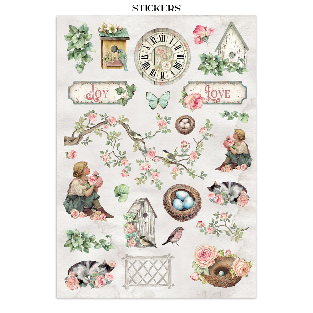 Stamperia – Junk Journal – adesivi, ritagli e sfondi - House of Roses - immagine 19