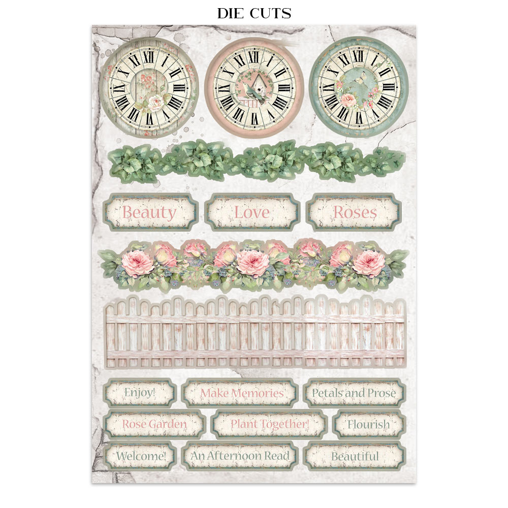 Stamperia – Junk Journal – adesivi, ritagli e sfondi - House of Roses - immagine 27