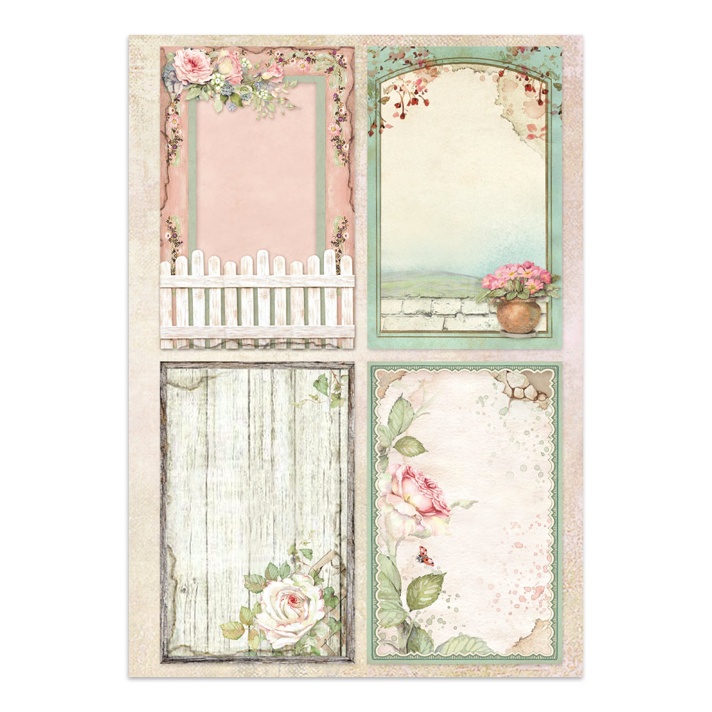 Stamperia – Junk Journal – adesivi, ritagli e sfondi - House of Roses - immagine 30