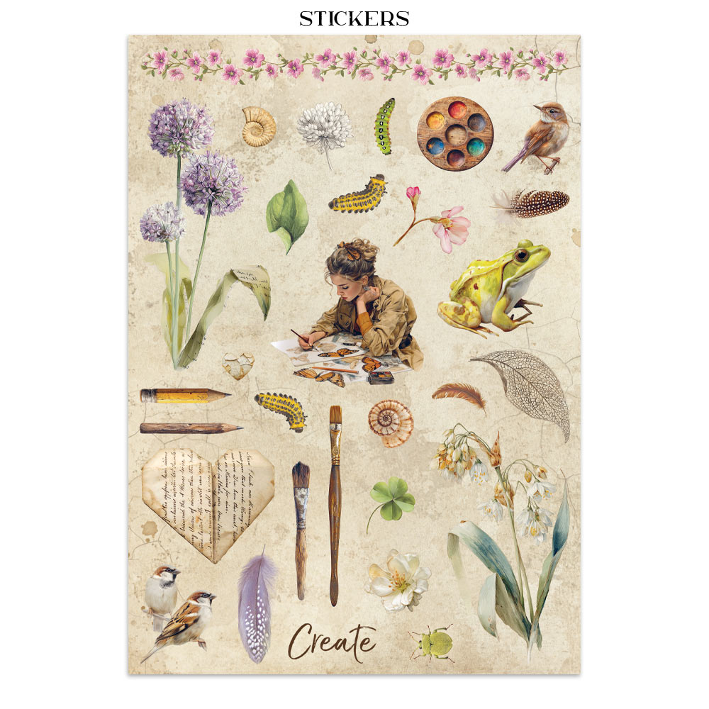Stamperia – Junk Journal – adesivi, ritagli e sfondi - All Around - immagine 10