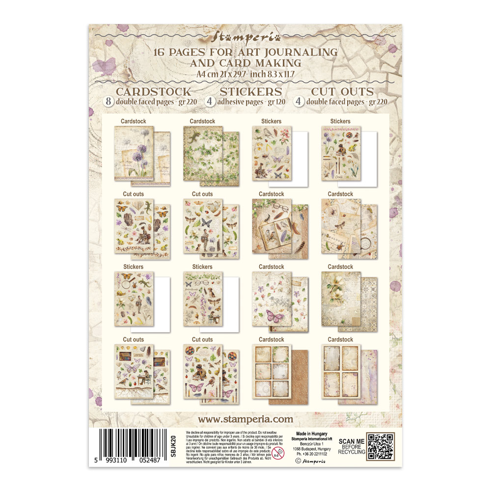 Stamperia – Junk Journal – adesivi, ritagli e sfondi - All Around - immagine 36