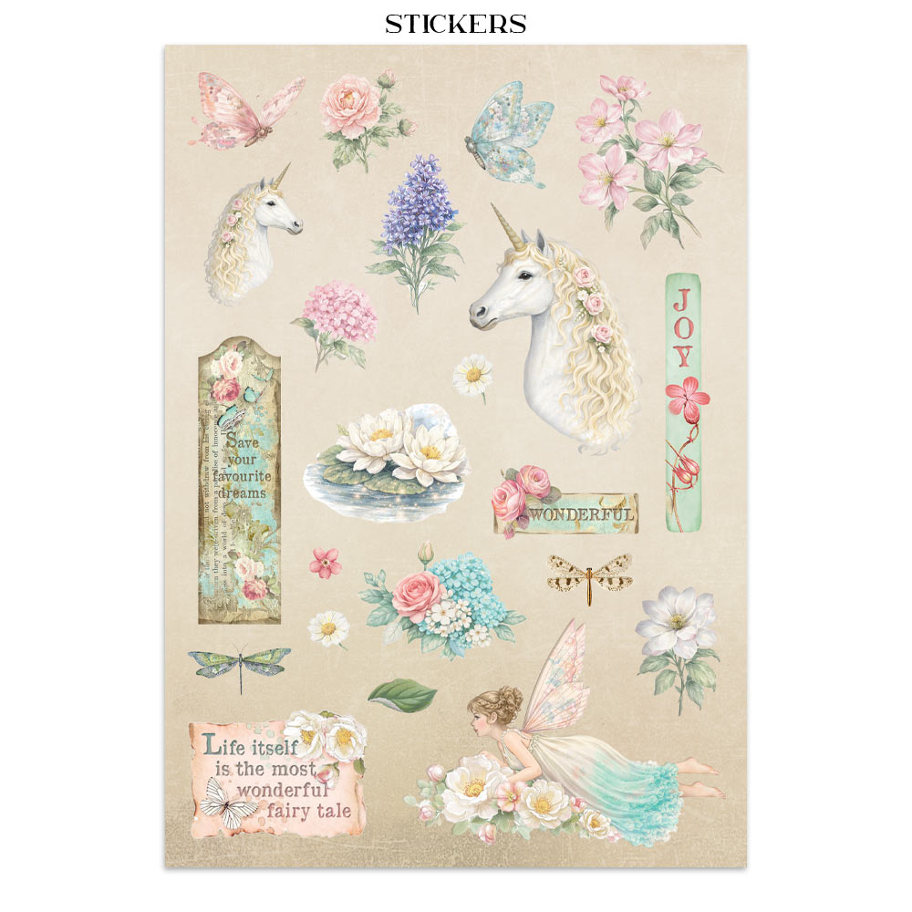 Stamperia – Junk Journal – adesivi, ritagli e sfondi - Wonderland - immagine 10