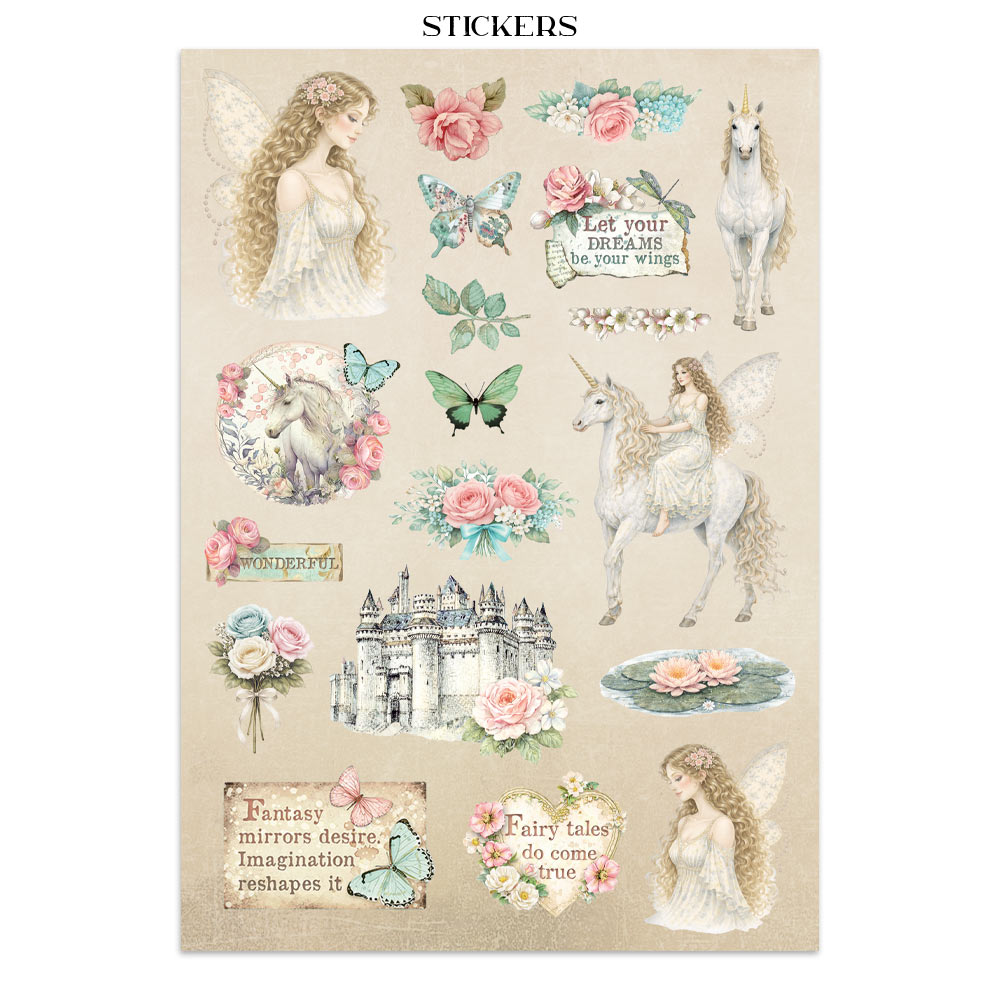 Stamperia – Junk Journal – adesivi, ritagli e sfondi - Wonderland - immagine 19