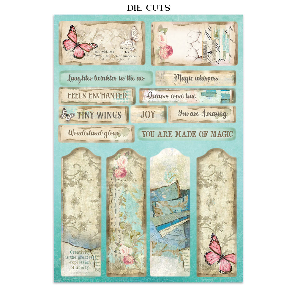 Stamperia – Junk Journal – adesivi, ritagli e sfondi - Wonderland - immagine 28