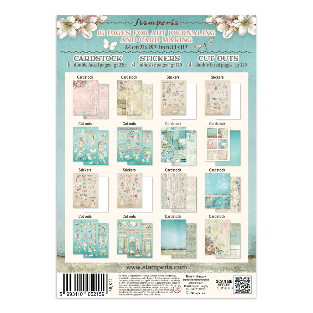 Stamperia – Junk Journal – adesivi, ritagli e sfondi - Wonderland - immagine 36