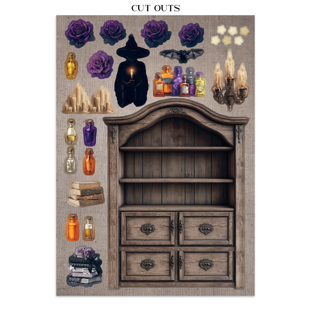 Stamperia – Junk Journal – adesivi, ritagli e sfondi - Halloween - immagine 11