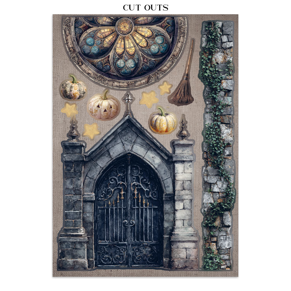 Stamperia – Junk Journal – adesivi, ritagli e sfondi - Halloween - immagine 27