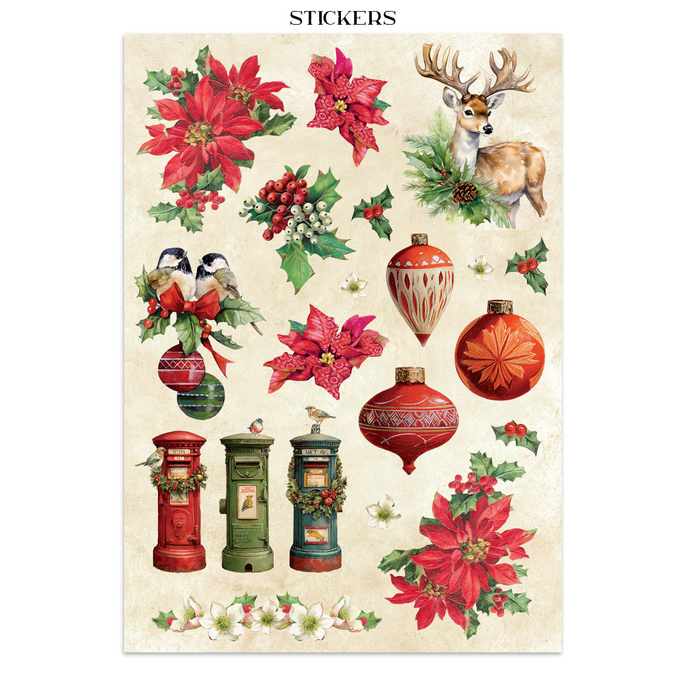 Stamperia – Junk Journal – adesivi, ritagli e sfondi - Classic Christmas - immagine 10
