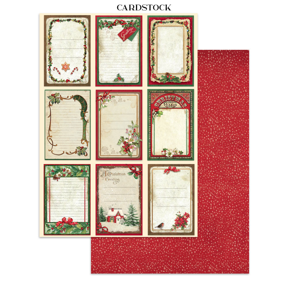 Stamperia – Junk Journal – adesivi, ritagli e sfondi - Classic Christmas - immagine 13
