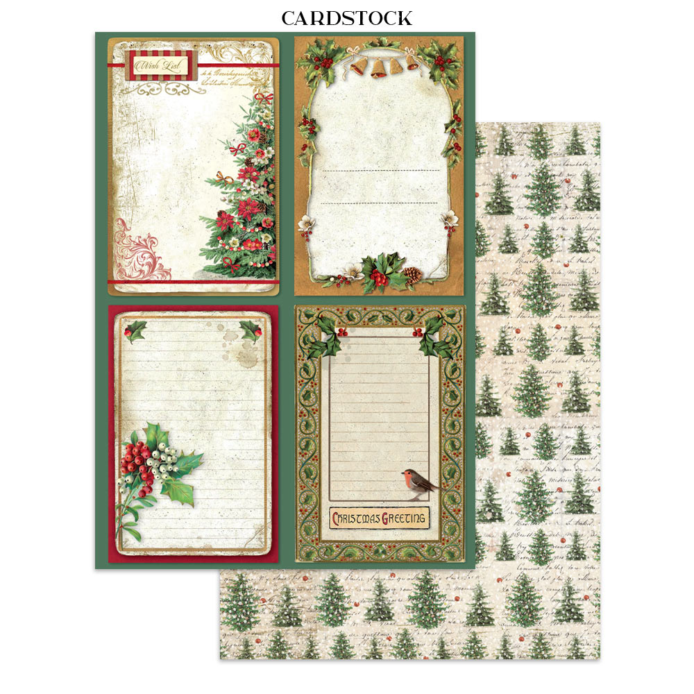 Stamperia – Junk Journal – adesivi, ritagli e sfondi - Classic Christmas - immagine 16