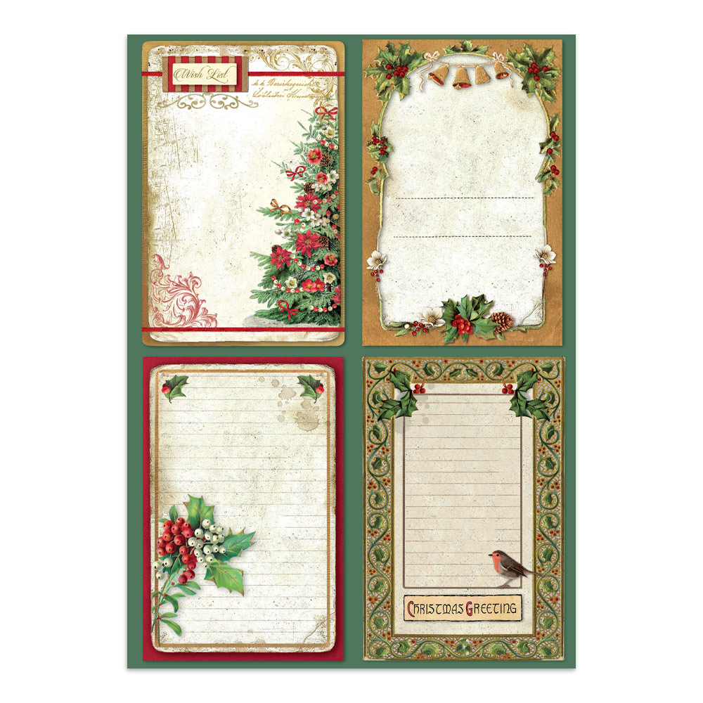 Stamperia – Junk Journal – adesivi, ritagli e sfondi - Classic Christmas - immagine 17