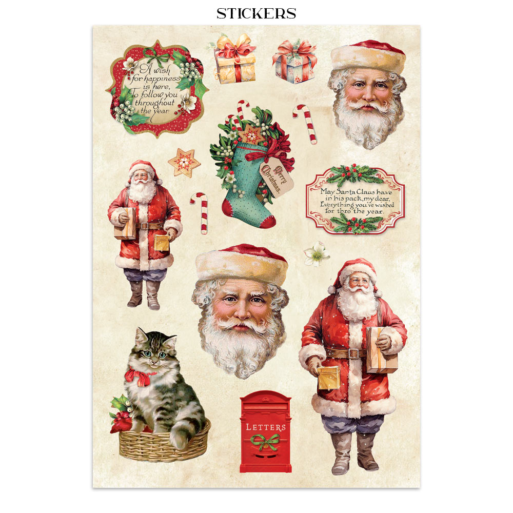Stamperia – Junk Journal – adesivi, ritagli e sfondi - Classic Christmas - immagine 20