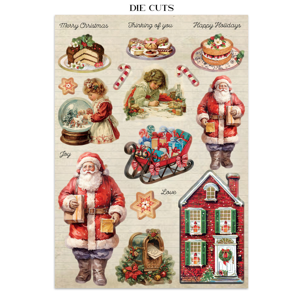 Stamperia – Junk Journal – adesivi, ritagli e sfondi - Classic Christmas - immagine 27