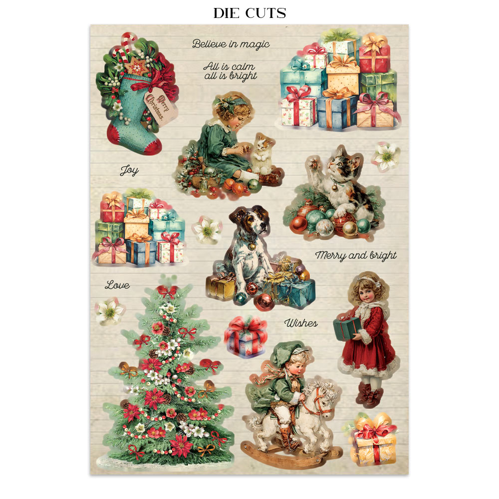 Stamperia – Junk Journal – adesivi, ritagli e sfondi - Classic Christmas - immagine 28