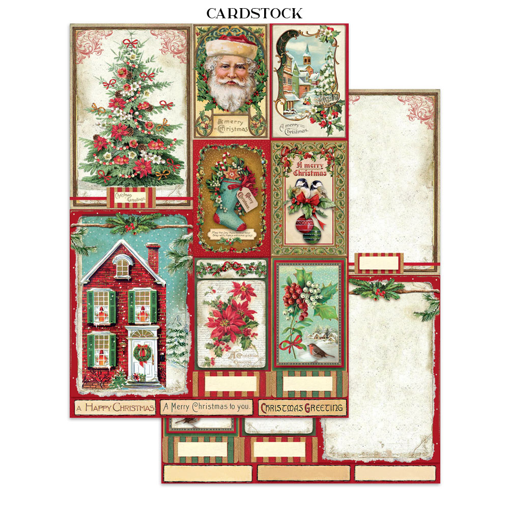 Stamperia – Junk Journal – adesivi, ritagli e sfondi - Classic Christmas - immagine 32