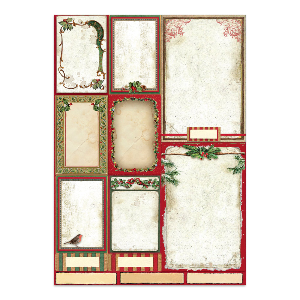 Stamperia – Junk Journal – adesivi, ritagli e sfondi - Classic Christmas - immagine 34