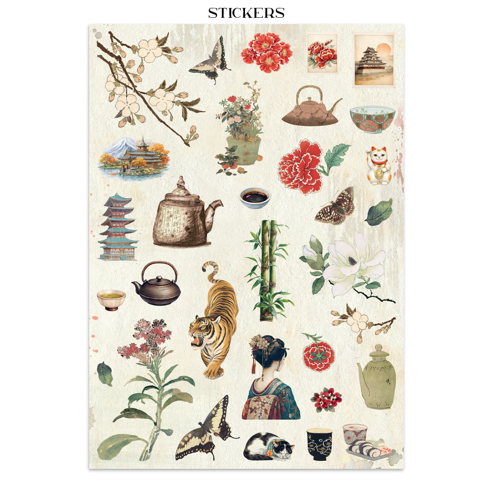 Stamperia – Junk Journal – adesivi, ritagli e sfondi - Oriental Garden - immagine 9